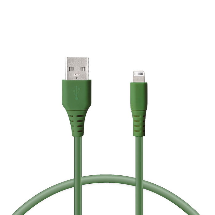Câble de Données/Recharge avec USB KSIX Vert 1 m Câble de Données/Recharge avec USB KSIX Vert 1 m