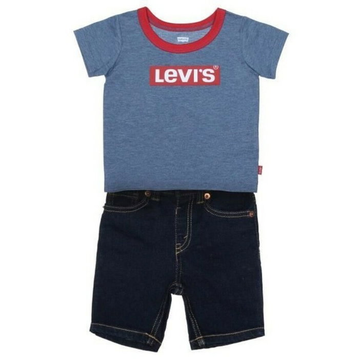 Ensemble de Sport pour Bébé Levi's STRETCH DENIM SHORT Bleu 24 mois Ensemble de Sport pour Bébé Levi's STRETCH DENIM SHORT Bleu 24 mois
