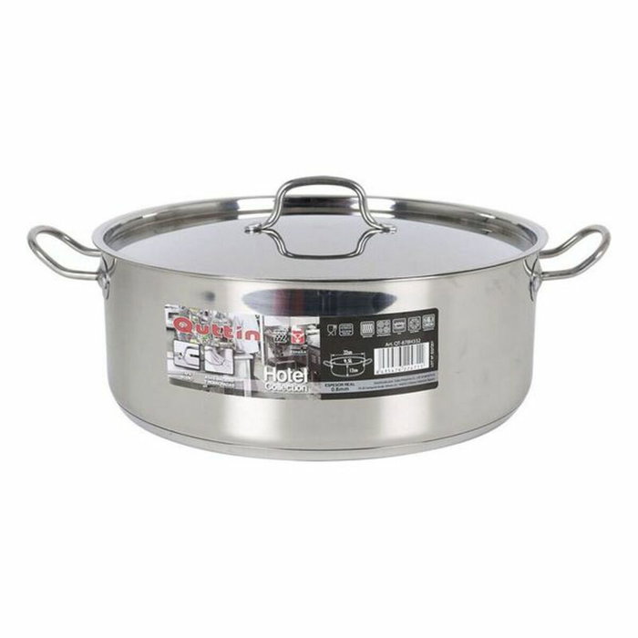Quttin Casserole avec Couvercle Acier inoxydable 6,5 L