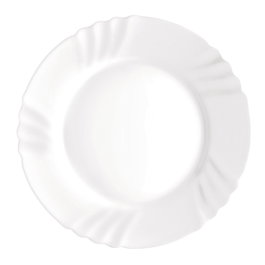 Bormioli Rocco Assiette Plate Opal Ebro 24 cm en Verre Trempé Résistant, Recyclable