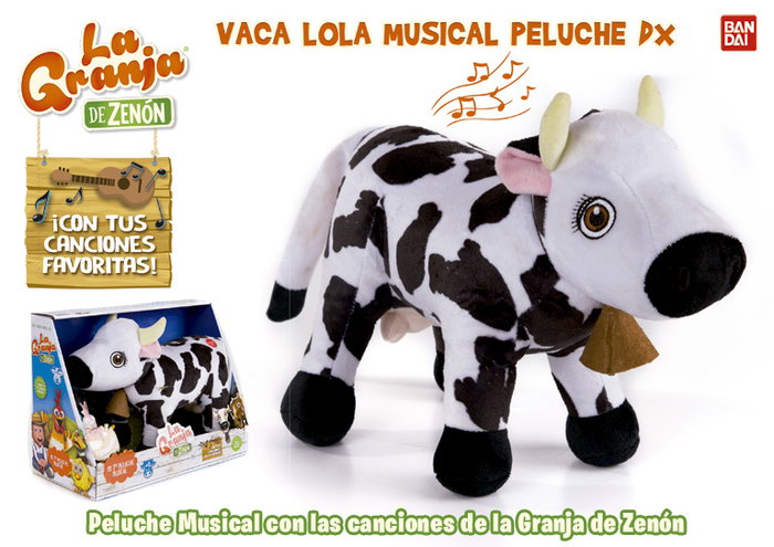 Bandai Peluche Musicale Vache Lola La Granja de Zenón Bandai Peluche Musicale Vache Lola La Granja de Zenón