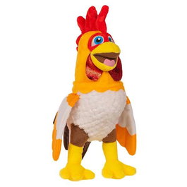 Bandai Peluche musicale Gallo Bartolito de La Granja de Zenón avec sons et lumières, 13x17x34 cm