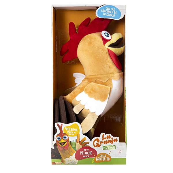 Bandai Peluche Musical Gallo Bartolito La Granja de Zenón