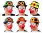 Atosa - Chapeau de clown en feutre avec fleurs 23 x 9 cm - Modèles assortis