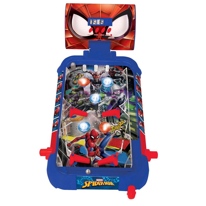 Lexibook Table de Pinball Électronique avec Licence Spider-Man Jg610Sp - Sons, Lumières, Affichage Digital, Jouet Enfant +5 Ans