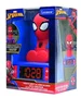 Lexibook Réveil Veilleuse Digital Spiderman pour Enfant - 3D Lumineux et Sonore - Ecran LCD - Alarme avec Effets Sonores Marvel - Rouge et Bleu