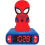 Lexibook Réveil Spider-Man avec veilleuse 3D et effets sonores, Bleu et Rouge