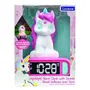 Lexibook - Réveil-Veilleuse Licorne Digital 3D Sonore et Lumineux Blanc et Rose avec 6 Sonneries - Pour Enfant