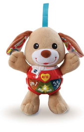 Vtech Peluche Pequeperrito - Peluche éducative avec lumières, sons et activités - 3 à 36 mois - Dimensions 19 x 17 x 9 cm