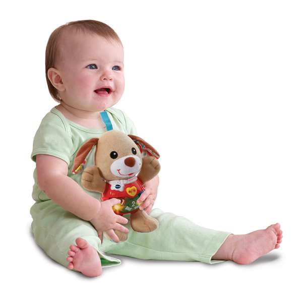 Vtech Peluche Pequeperrito - Peluche éducative avec lumières, sons et activités - 3 à 36 mois - Dimensions 19 x 17 x 9 cm