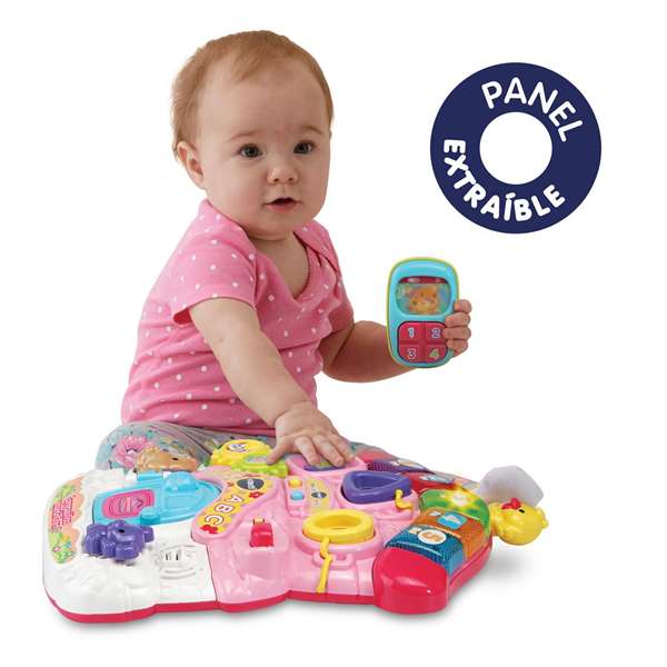 VTech Andador Comienzandar - Andeur 2 en 1 Rose avec Tableau Extraible, Sons et Lumières - Pliant - Âge 9-36 Mois - 46 x 33 x 45 cm