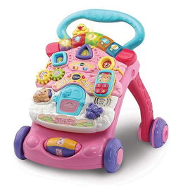 VTech Andador Comienzandar - Andeur 2 en 1 Rose avec Tableau Extraible, Sons et Lumières - Pliant - Âge 9-36 Mois - 46 x 33 x 45 cm