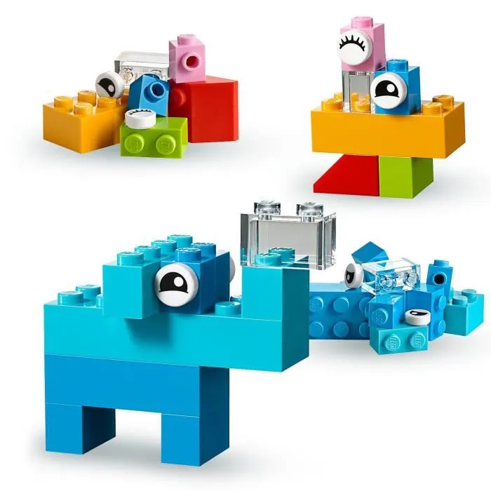 Lego Valisette de Construction Classic 10713 - Boîte de Rangement Jaune avec Pièces Colorées - Jeu de Construction Enfant dès 4 ans - Compatible Tous Sets LEGO