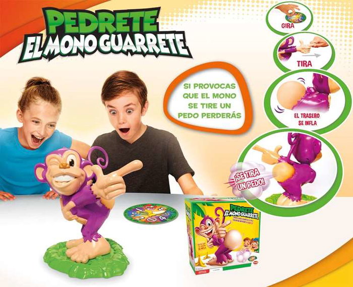 Bizak Juego Pedrete El Mono Guarrete - Jeu de société en espagnol avec sons pour enfants de 4 à 99 ans - Fonctionne avec 2 piles AAA (non incluses) Bizak Juego Pedrete El Mono Guarrete - Jeu de société en espagnol avec sons pour enfants de 4 à 99 ans - Fonctionne avec 2 piles AAA (non incluses)
