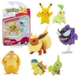 BIZAK Figurine de Combat Pokémon - Pack de 2 Figurines Articulées de 5 cm ou Figurine Articulée de 8 cm - Jouet Enfant 5 Ans et Plus