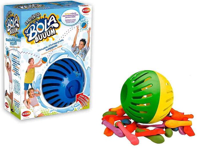Bizak - Juego bola buuum con globos - Jeu de société avec boule et 12 ballons - À partir de 3 ans - Version espagnole