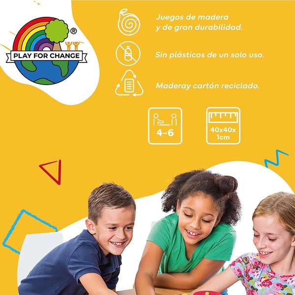 Cayro Tablero Parchis - Plateau de jeu en bois pour 4 et 6 joueurs - 40 x 40 cm - Sans accessoires