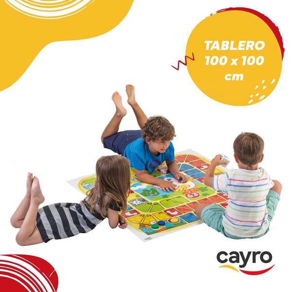 Cayro - Jeu de l'Oie Géant au Sol 100x100 cm - Jeu de Société en Plastique - Multilingue (Espagnol, Anglais, Français, Italien, Portugais, Allemand) Cayro - Jeu de l'Oie Géant au Sol 100x100 cm - Jeu de Société en Plastique - Multilingue (Espagnol, Anglais, Français, Italien, Portugais, Allemand)