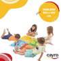 Cayro Jeu de parchís géant pour le sol 100x100 cm - Jeu de société en plastique pour enfants à partir de videolate 3 ans