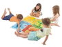 Cayro Jeu de parchís géant pour le sol 100x100 cm - Jeu de société en plastique pour enfants à partir de videolate 3 ans