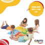 Cayro Jeu de parchís géant pour le sol 100x100 cm - Jeu de société en plastique pour enfants à partir de videolate 3 ans