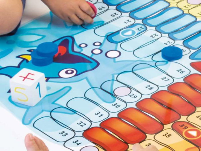 Cayro Jeu de parchís géant pour le sol 100x100 cm - Jeu de société en plastique pour enfants à partir de videolate 3 ans