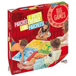 Cayro Jeu de parchís géant pour le sol 100x100 cm - Jeu de société en plastique pour enfants à partir de videolate 3 ans