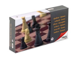 Cayro Jeu d'Échecs et de Dames Magnétique de Voyage (16x16 cm)