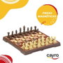 Cayro - Jeu d'échecs et de dames magnétique 2 en 1 - Plateau 24 x 24 cm - Pièces magnétiques - Pour 2 joueurs - A partir de 7 ans