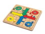Cayro - Jeu de société en bois Parchis et l'Oie (Jeu de l'Oie) dans boîte métal 25,5 x 25,5 cm - Jeu familial - Version multilingue