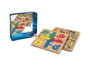 Cayro - Jeu de société en bois Parchis et l'Oie (Jeu de l'Oie) dans boîte métal 25,5 x 25,5 cm - Jeu familial - Version multilingue