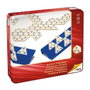 Cayro Jeu de dominos triangulaire en métal avec 56 pièces et 4 supports - 27 x 27 x 5,7 cm
