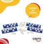 Cayro Jeu de dominos triangulaire en métal avec 56 pièces et 4 supports - 27 x 27 x 5,7 cm