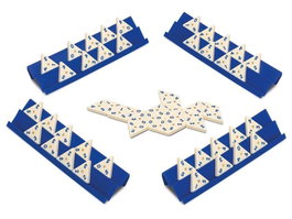 Cayro Jeu de Domino Triangulaire en boîte métallique
