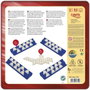 Cayro Jeu de dominos triangulaire en métal avec 56 pièces et 4 supports - 27 x 27 x 5,7 cm