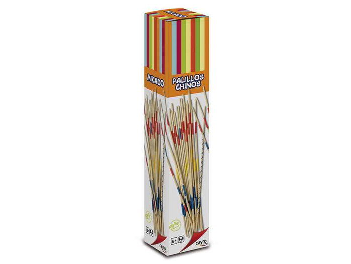 Cayro - Jeu de Mikado en Bois avec 26 Bâtonnets - Dimensions : 6x32x6 cm - Jeu de Société pour Enfants Cayro - Jeu de Mikado en Bois avec 26 Bâtonnets - Dimensions : 6x32x6 cm - Jeu de Société pour Enfants