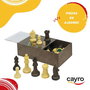 Cayro - Jeu d'échecs complet avec pièces et boîte de rangement en plastique (19 x 10 x 6 cm)