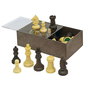 Cayro - Jeu d'échecs complet avec pièces et boîte de rangement en plastique (19 x 10 x 6 cm)