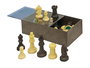 Cayro - Jeu d'échecs complet avec pièces et boîte de rangement en plastique (19 x 10 x 6 cm)