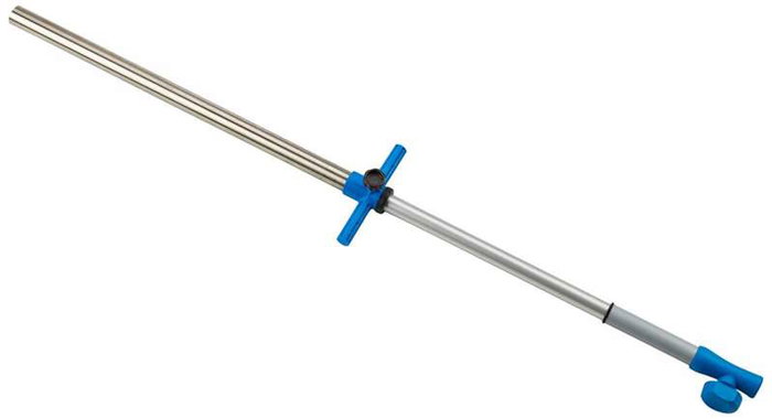 Soportes Plásticos Piquet de repérage L en aluminium avec aspiration du sable par succion, diamètre 23 mm, dimensions 79x17x8 cm, couleur bleu