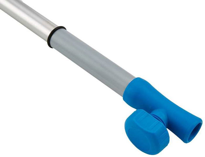 Soportes Plásticos Piquet de repérage L en aluminium avec aspiration du sable par succion, diamètre 23 mm, dimensions 79x17x8 cm, couleur bleu