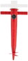 Soportes Plástiques - Pinch Plastico - Modèles assortis - Pincho pour parasol diamètre 19 à 35 mm, 32x16,5x6,5 cm - Couleurs : Rouge, Jaune, Pistache, Bleu, Argent, Bleu Marine