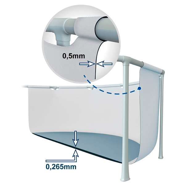 Intex Piscine ronde démontable Prism Frame, 305 x 76 cm, capacité 4485 litres, PVC, pour adultes et enfants (+6 ans)