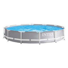 Intex Piscine ronde démontable Prism Frame 366x76 cm, Capacité 6503 litres, Pour +6 ans, PVC