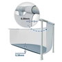 Intex Piscine Rectangulaire Démontable Prism Frame avec Pompe Filtration et Échelle, Capacité 3539 Litres, Dimensions 300 x 175 x 80 cm, PVC, à partir de 6 ans