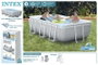 Intex Piscine Rectangulaire Démontable Prism Frame avec Pompe Filtration et Échelle, Capacité 3539 Litres, Dimensions 300 x 175 x 80 cm, PVC, à partir de 6 ans