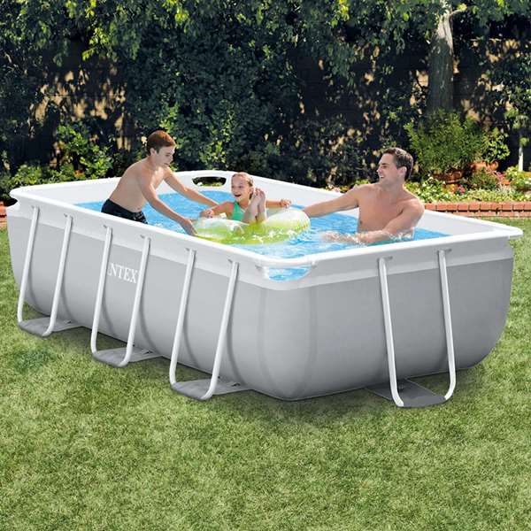 Intex Piscine Rectangulaire Démontable Prism Frame avec Pompe Filtration et Échelle, Capacité 3539 Litres, Dimensions 300 x 175 x 80 cm, PVC, à partir de 6 ans Intex Piscine Rectangulaire Démontable Prism Frame avec Pompe Filtration et Échelle, Capacité 3539 Litres, Dimensions 300 x 175 x 80 cm, PVC, à partir de 6 ans