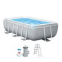 Intex Piscine Rectangulaire Démontable Prism Frame avec Pompe Filtration et Échelle, Capacité 3539 Litres, Dimensions 300 x 175 x 80 cm, PVC, à partir de 6 ans