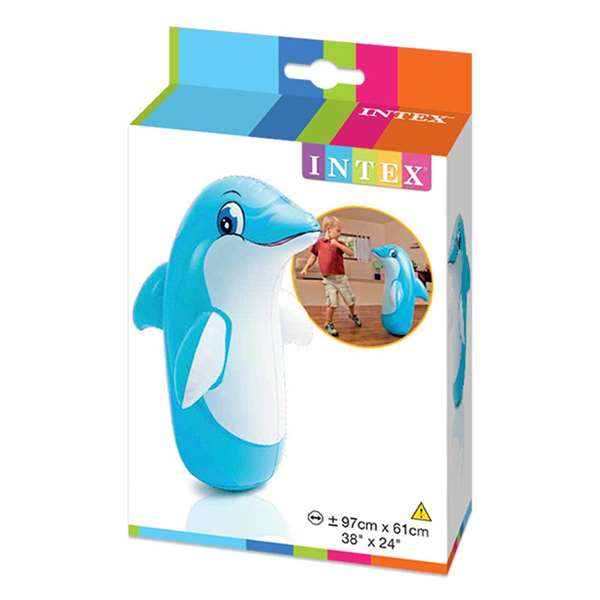 Figura hinchable tentetieso 98x44 cm (delfín, tigre o dinosaurio) - modelos surtidos