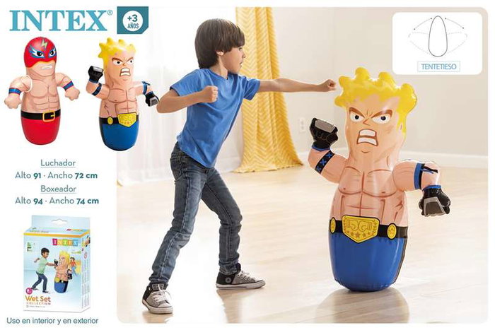 Intex Figurine gonflable type punching ball Luchador 94x74 cm - Modèles assortis